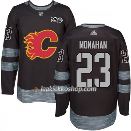 Miehille NHL Calgary Flames Pelipaita Sean Monahan 23 1917-2017 100th Anniversary Adidas Musta Authentic